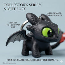 DEVAR Dragon Keychain Toy with LED Light & Moving Wings, Night Fury Glowing Dragon Keychain | Mini Fantasy Figure Creature Charm for Car Dashboard, Bike Keys, Backpack Bag Accessory & Kids Gift