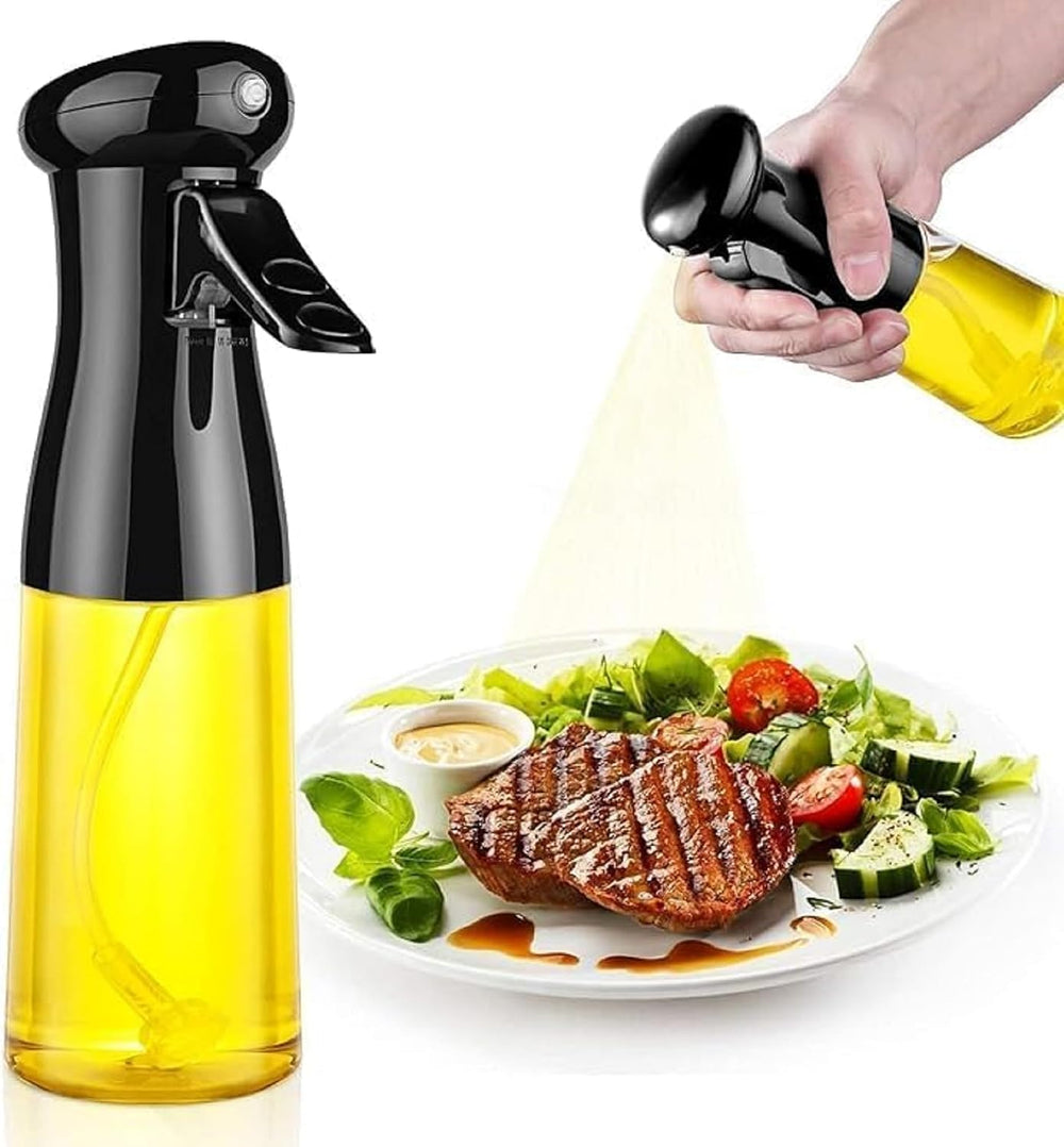 DEVAR Glass Oil Spray Bottle for Cooking, Olive Mister for Air Fryer Salad BBQ, Refillable Kitchen Cooking Sprayer Dispenser 